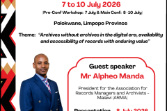 “Archives without archives in the digital era, availability and accessibility of records with enduring value” - 1
